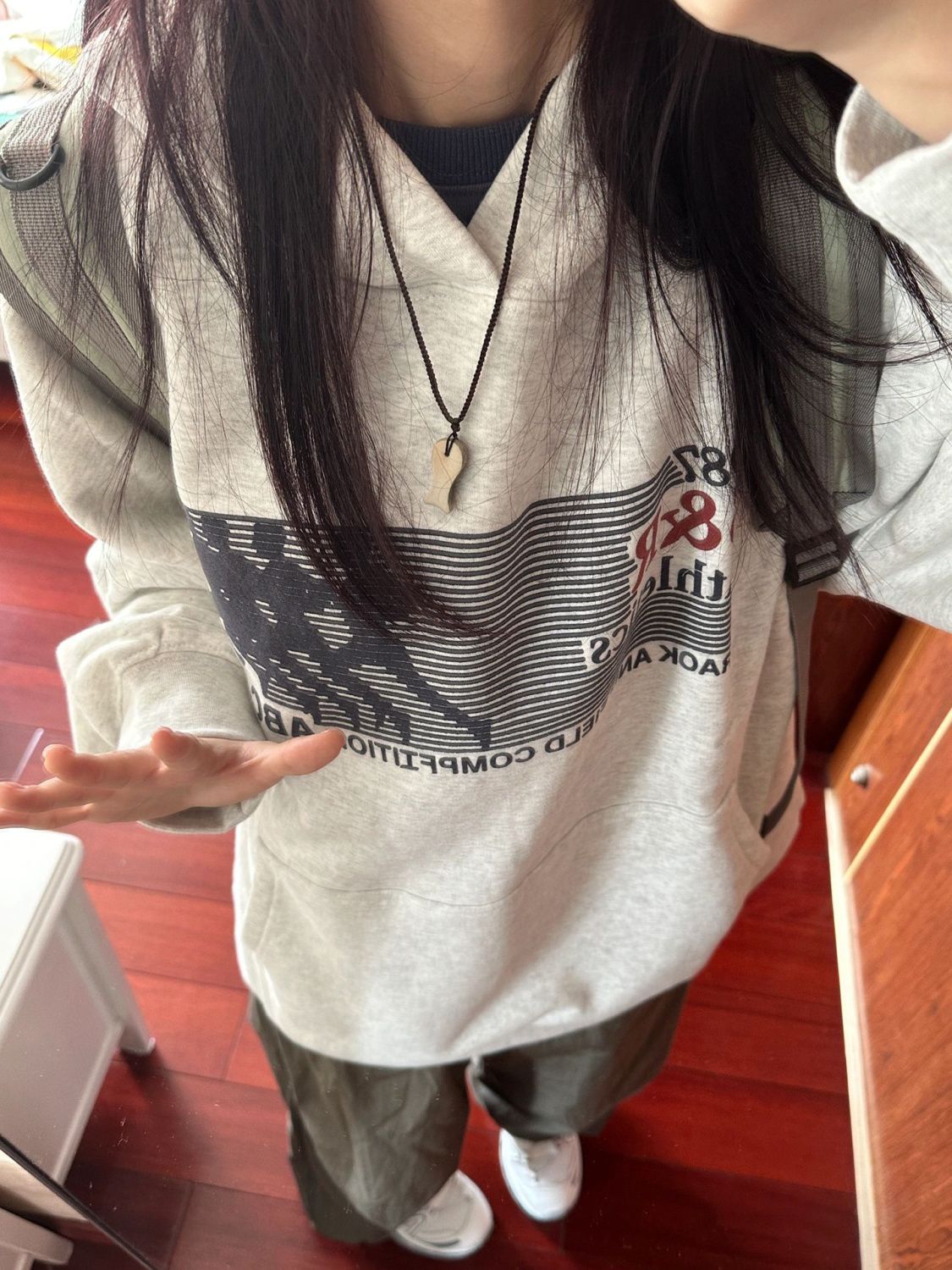 秋冬美式復古連帽人像字母印花連帽衛衣男女同款潮情侶套頭帽衫