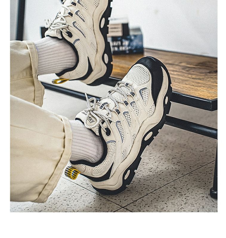 Trendy Men's Chunky Running Shoes With Height Increasing Sole_voghion.com