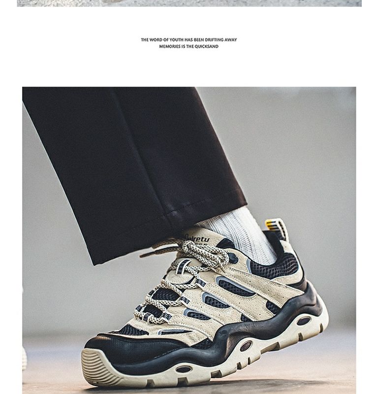 Trendy Men's Chunky Running Shoes With Height Increasing Sole_voghion.com