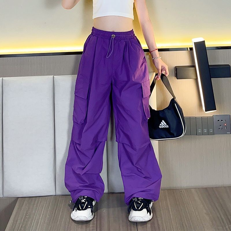 Girls' pants, summer loose, stylish, hip-hop and domineering overalls, children's casual pants, girls' trousers, spring and autumn trendy