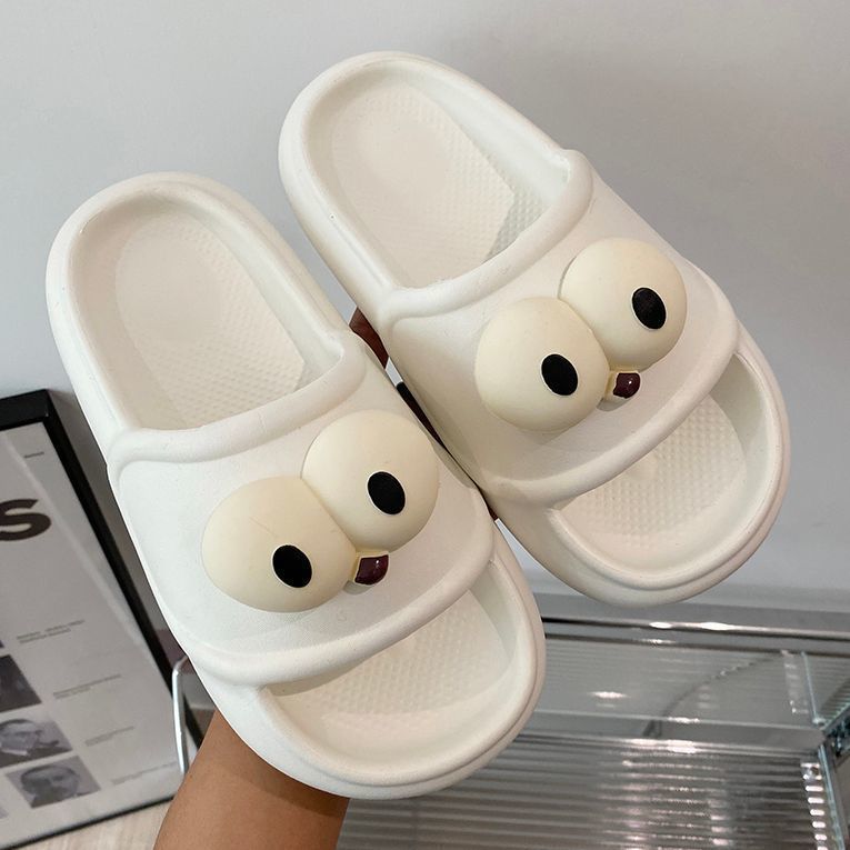 Slippers female EVA funny eyes summer students indoor and outdoor wear non-slip thick-soled dormitory sandals that don't smell bad