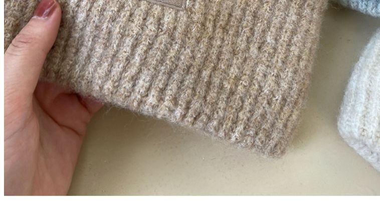 Knitted Beanie Hat For Men Warm Winter Woollen Hat Solid Colour_voghion.com