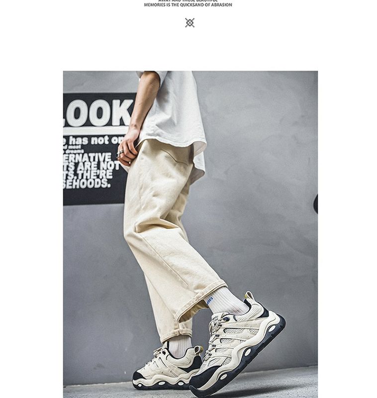 Trendy Men's Chunky Running Shoes With Height Increasing Sole_voghion.com