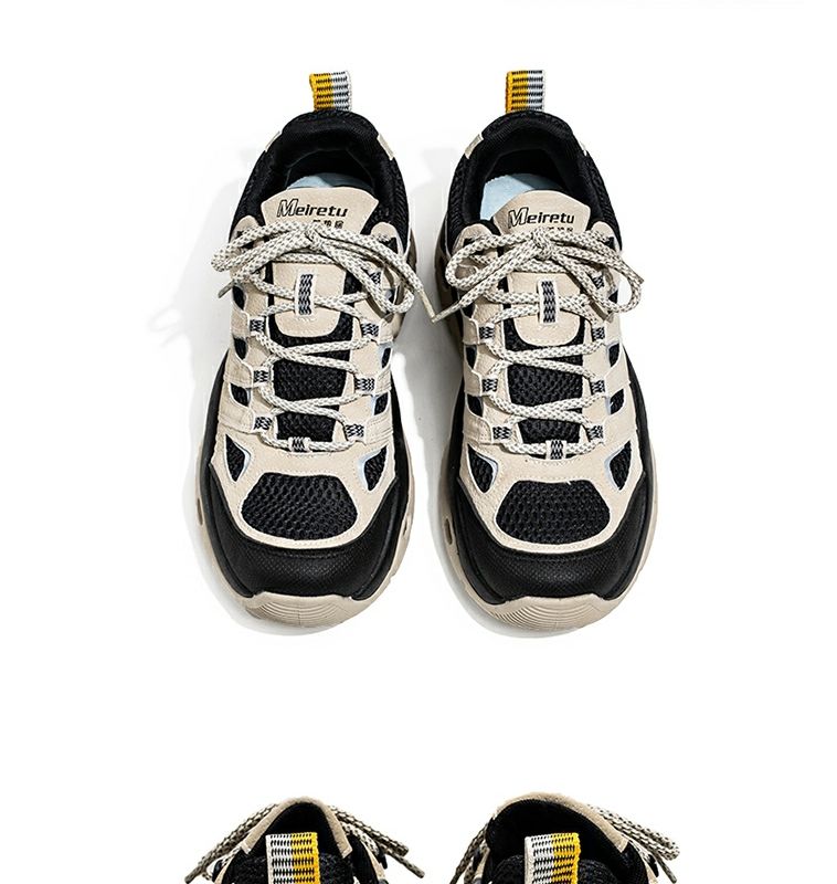 Trendy Men's Chunky Running Shoes With Height Increasing Sole_voghion.com