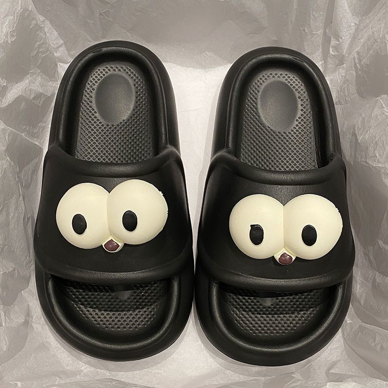 Slippers female EVA funny eyes summer students indoor and outdoor wear non-slip thick-soled dormitory sandals that don't smell bad