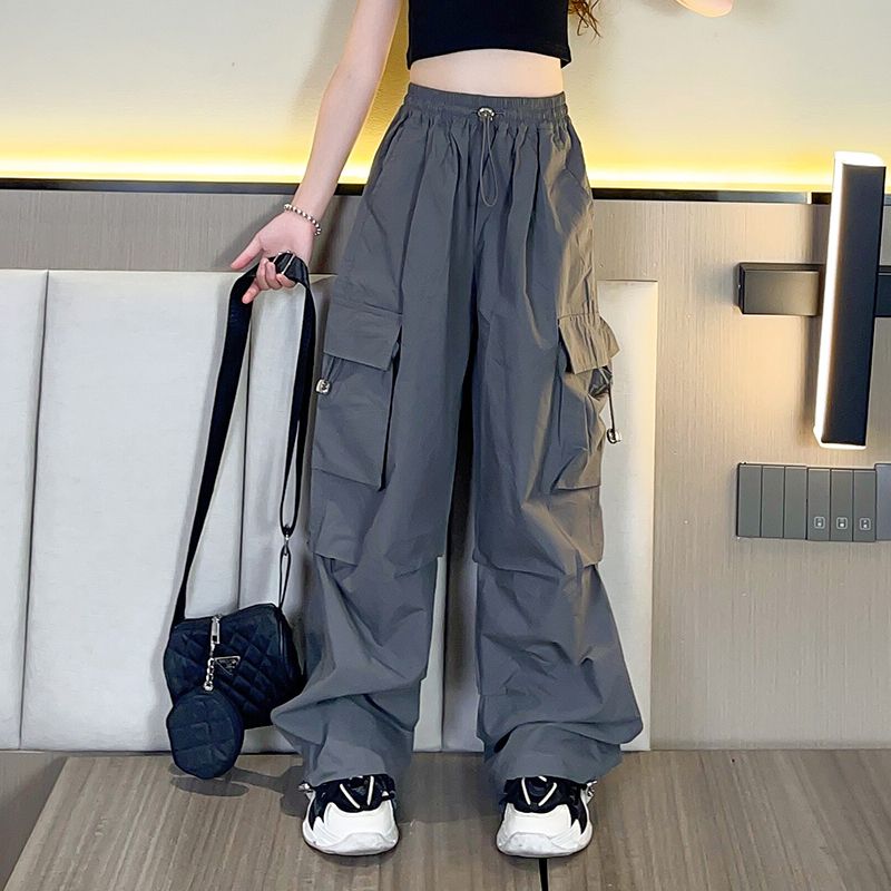 Girls' pants, summer loose, stylish, hip-hop and domineering overalls, children's casual pants, girls' trousers, spring and autumn trendy