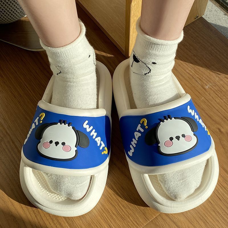 Stepping on feces feeling slippers women summer wear non-slip bathroom bath non-slip thick-soled home home men's sandals home summer