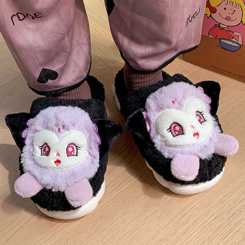 Cotton slippers women's winter waterproof home thick-soled plus velvet bag with student dormitory cute indoor and outdoor wear warm cotton shoes