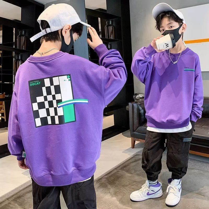 男童春秋酷帥衛衣2023新款中大兒童裝炸街衣服男孩秋季洋氣上衣潮
