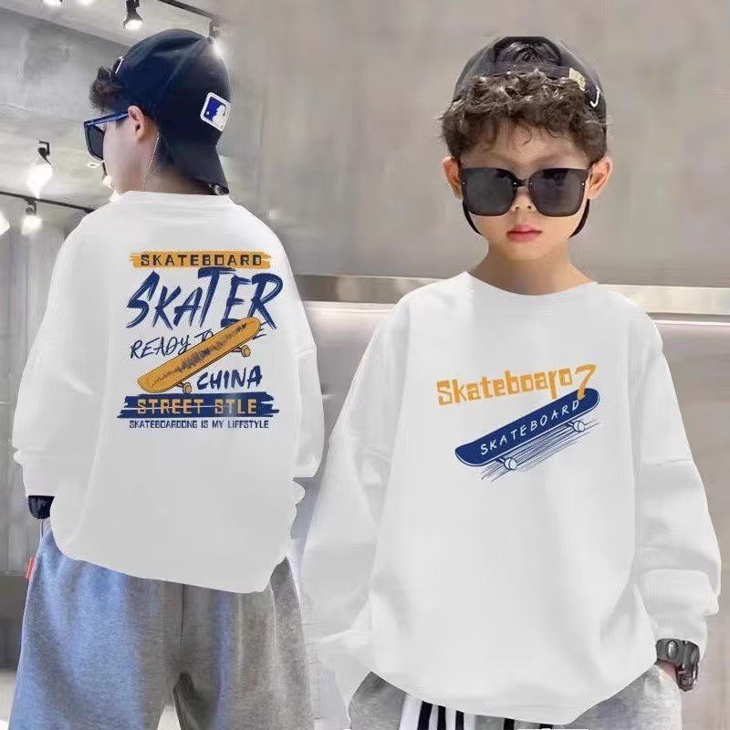 男童春秋酷帥衛衣2023新款中大兒童裝炸街衣服男孩秋季洋氣上衣潮