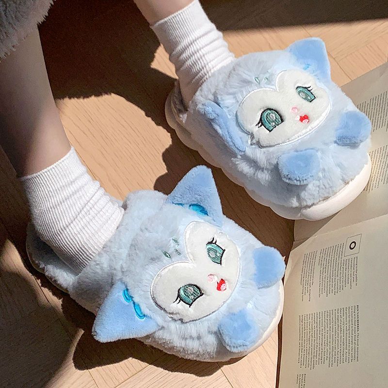 Cotton slippers women's winter waterproof home thick-soled plus velvet bag with student dormitory cute indoor and outdoor wear warm cotton shoes