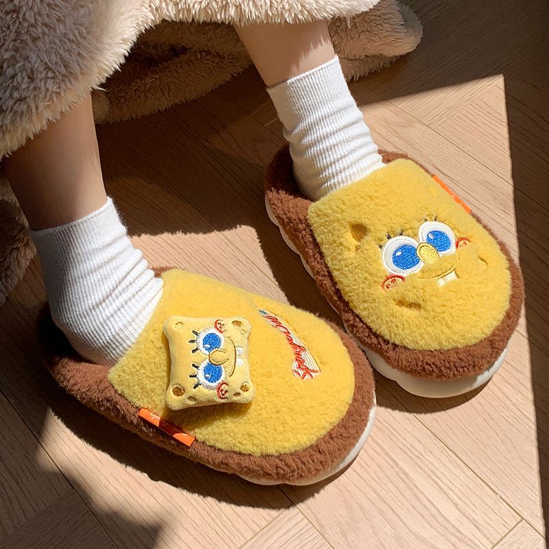 Cotton slippers women's winter waterproof home thick-soled plus velvet bag with student dormitory cute indoor and outdoor wear warm cotton shoes