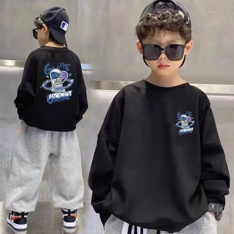 Boys Spring and Autumn Cool and Handsome Sweaters 2023 New Medium and Large Children's Clothes Street Clothes Boys Autumn Fashionable Tops Trendy
