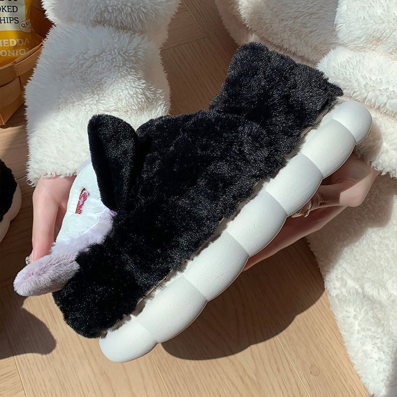 Cotton slippers women's winter waterproof home thick-soled plus velvet bag with student dormitory cute indoor and outdoor wear warm cotton shoes