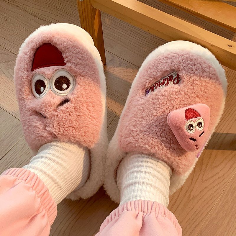 Cotton slippers women's winter waterproof home thick-soled plus velvet bag with student dormitory cute indoor and outdoor wear warm cotton shoes