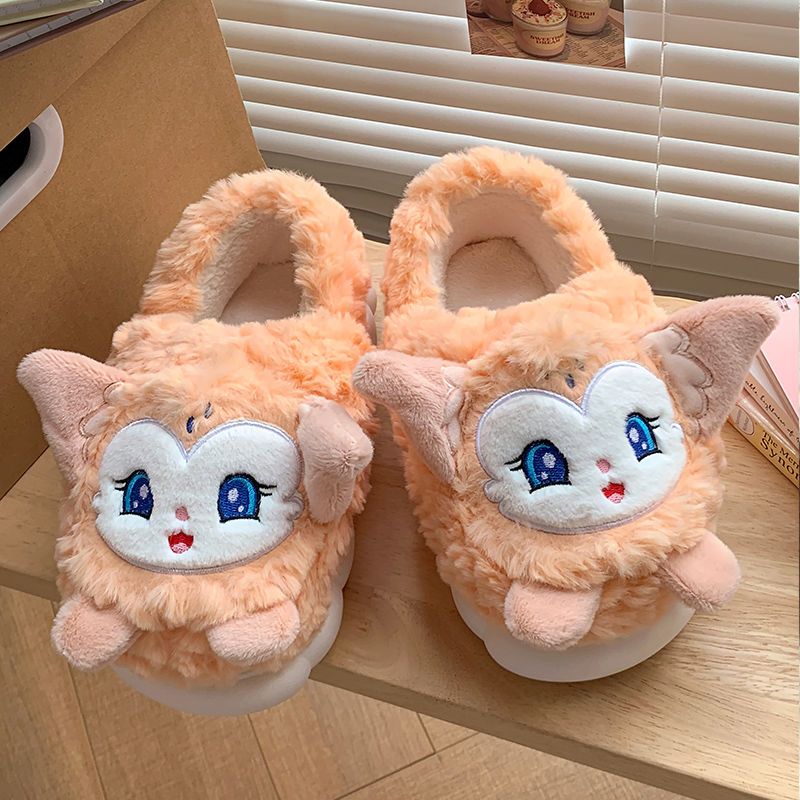 Cotton slippers women's winter waterproof home thick-soled plus velvet bag with student dormitory cute indoor and outdoor wear warm cotton shoes