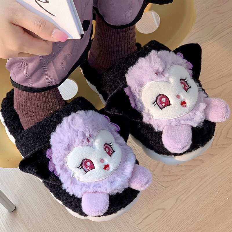 Cotton slippers women's winter waterproof home thick-soled plus velvet bag with student dormitory cute indoor and outdoor wear warm cotton shoes