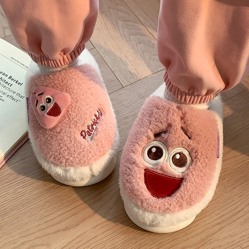 Cotton slippers women's winter waterproof home thick-soled plus velvet bag with student dormitory cute indoor and outdoor wear warm cotton shoes