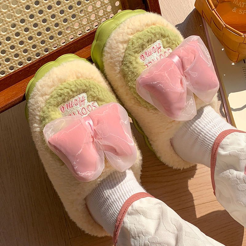 Cotton slippers women's winter waterproof home thick-soled plus velvet bag with student dormitory cute indoor and outdoor wear warm cotton shoes