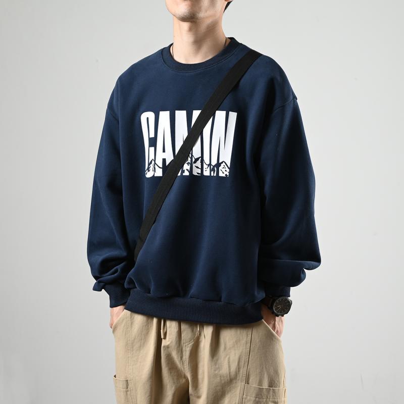 XGI autumn new sweatshirts for men and women, street brand loose retro bf casual versatile long-sleeved pullover tops trendy