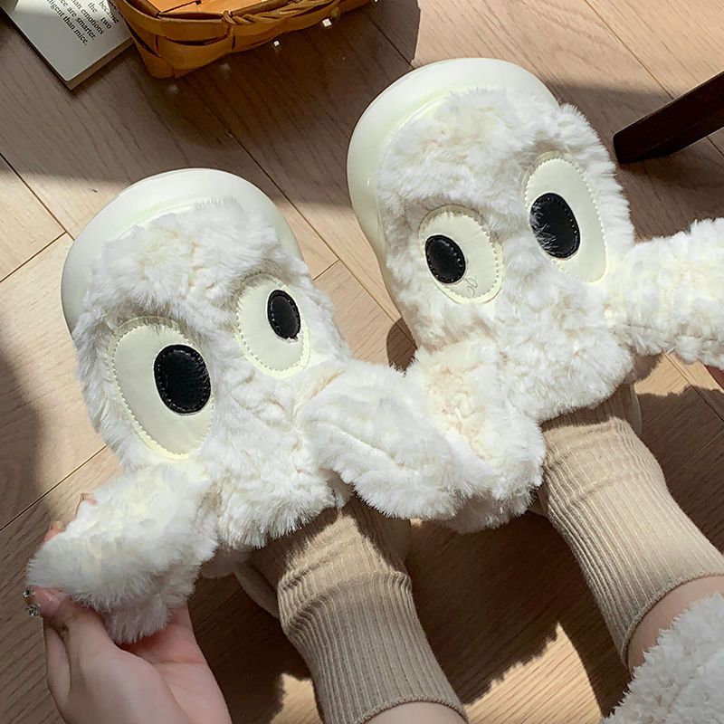 Cotton slippers women's winter waterproof home thick-soled plus velvet bag with student dormitory cute indoor and outdoor wear warm cotton shoes