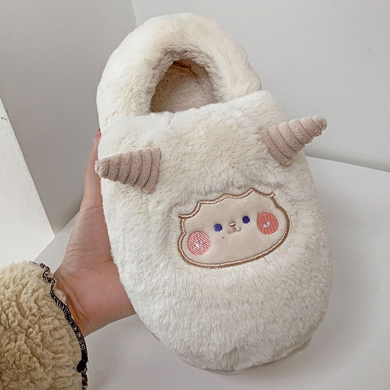 Cotton slippers women's winter waterproof home thick-soled plus velvet bag with student dormitory cute indoor and outdoor wear warm cotton shoes