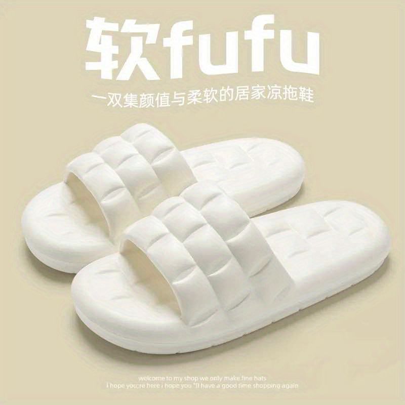 Slippers women's summer home thick bottom non-slip square home indoor couple deodorant bathroom slippers home men's summer