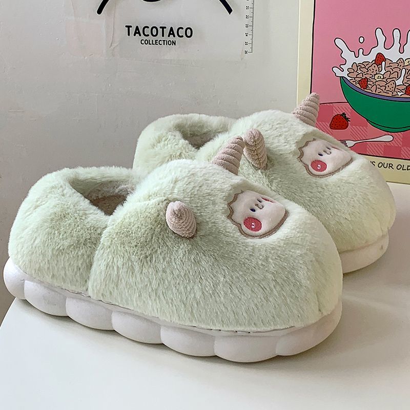 Cotton slippers women's winter waterproof home thick-soled plus velvet bag with student dormitory cute indoor and outdoor wear warm cotton shoes