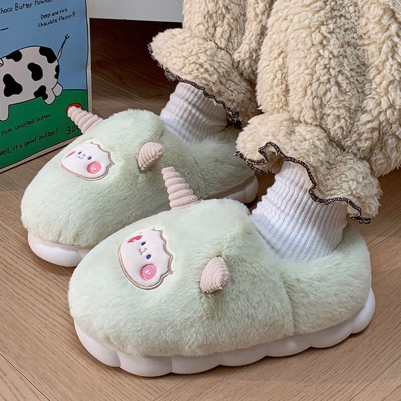 Cotton slippers women's winter waterproof home thick-soled plus velvet bag with student dormitory cute indoor and outdoor wear warm cotton shoes