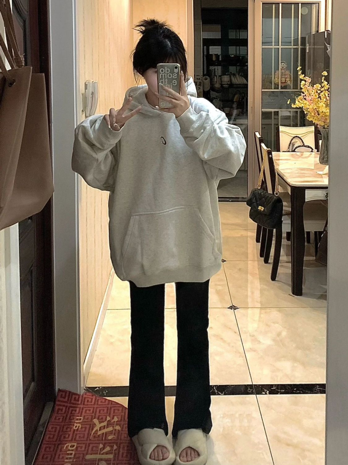 美式高街hiphop潮牌連帽衛衣女春秋薄款慵懶chic寬鬆oversize外套