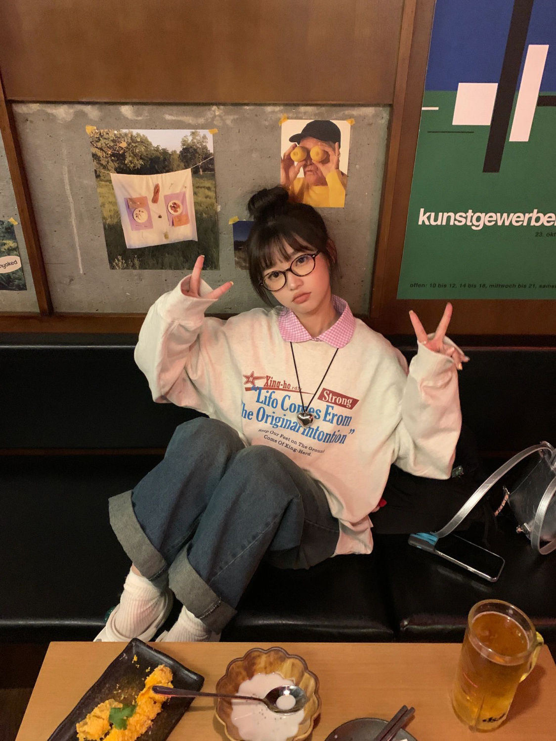 重磅圓領衛衣oversize潮牌女秋冬外套美式復古長袖寬鬆慵懶風上衣