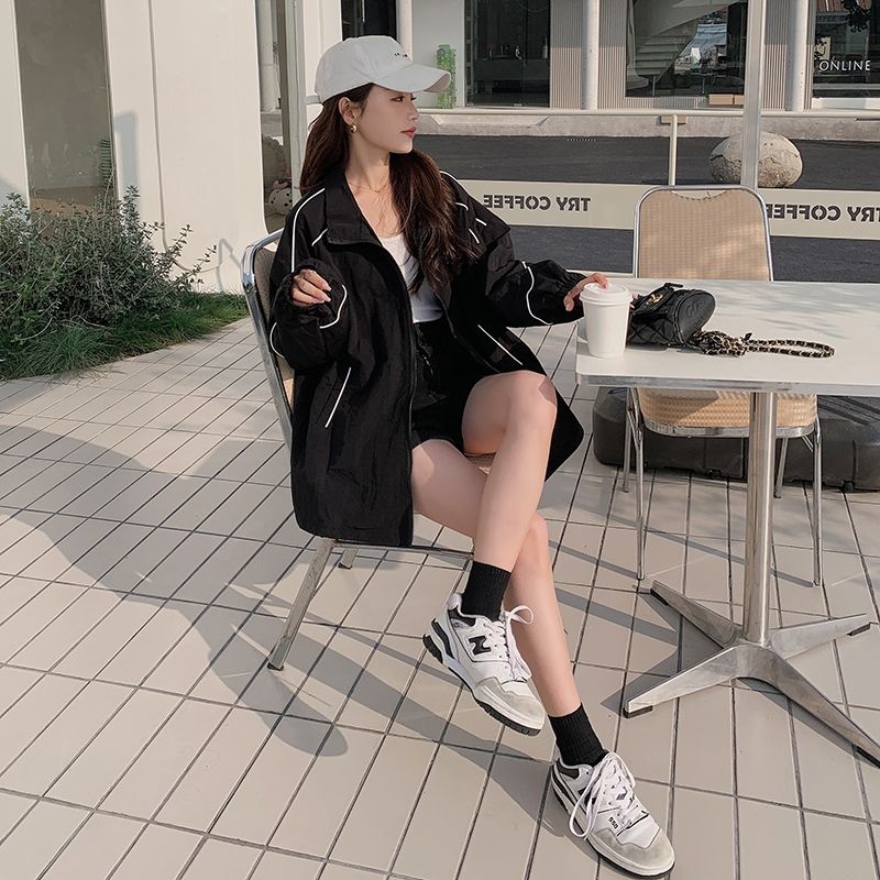 Spot thin jacket women's mid-length design sense jacket 1656502P135K188