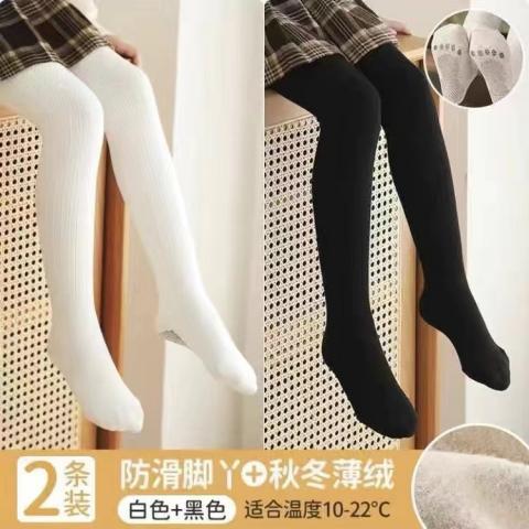 女童連褲襪春秋寶寶中厚打底襪冬季加薄絨洋氣外穿兒童打底褲中厚