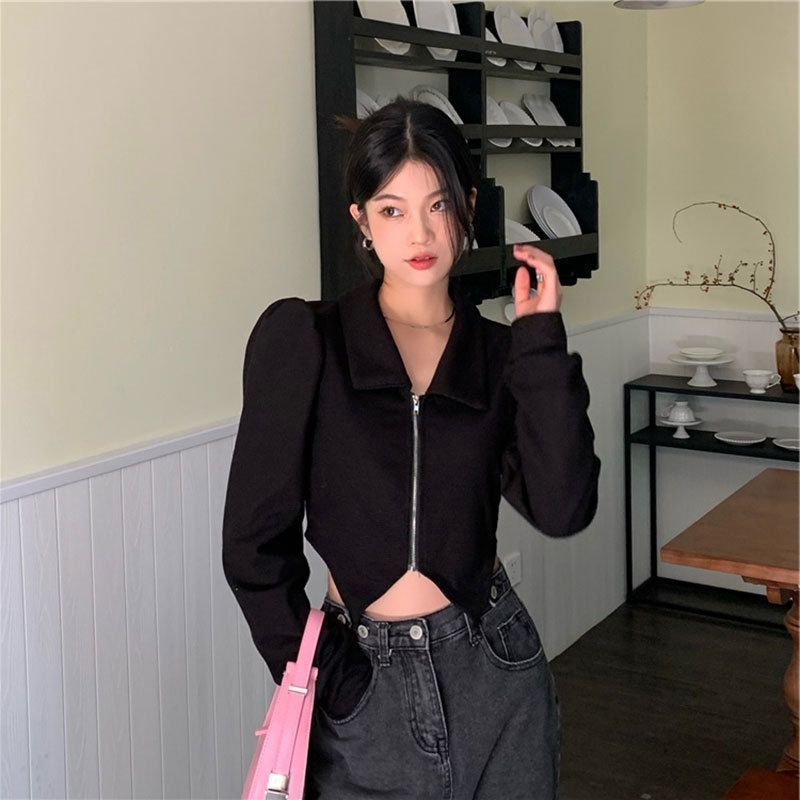 日系簡約純色長袖襯衫女韓版小眾氣質ins潮流百搭大碼女裝上衣服
