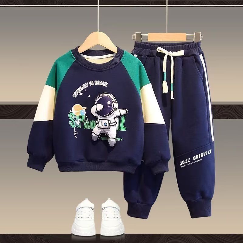  Boys Suit Casual Sports Suit Design Sense Niche Street Hip-Hop High Street Trend Design Sense