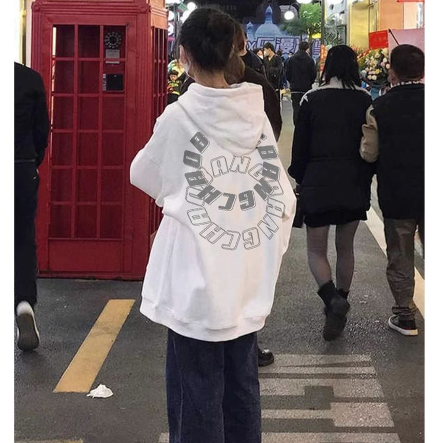 100%重磅純棉美式小眾開衫衛衣女小個子拉鏈外套2023春秋薄款寬鬆