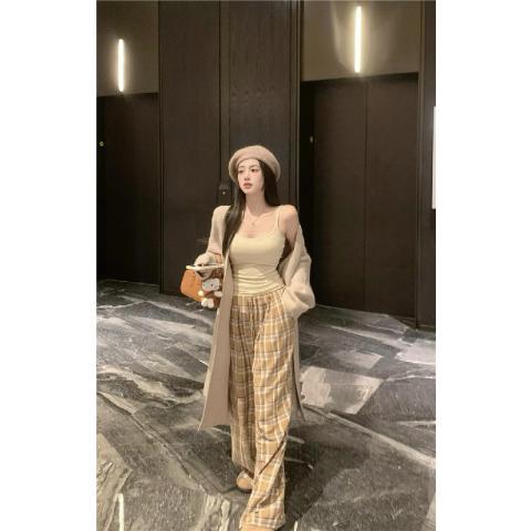 奶fufu慵懶風毛衣外套女秋季寬鬆中長款軟糯溫柔針織開衫上衣外搭