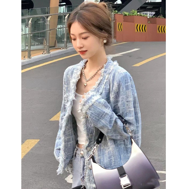 Xiaoxiangfeng jacket women's spring and autumn 2023 new Korean style loose ladylike temperament jacket top short baseball uniform