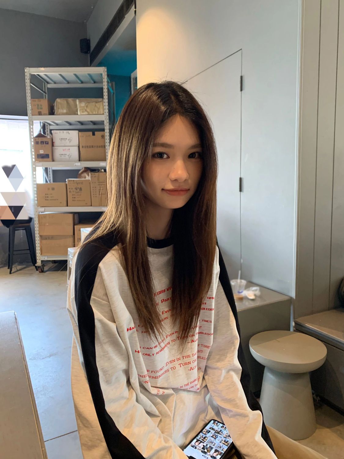 美式復古撞色插肩長袖T恤女2023春秋款寬鬆純棉圓領打底內搭上衣