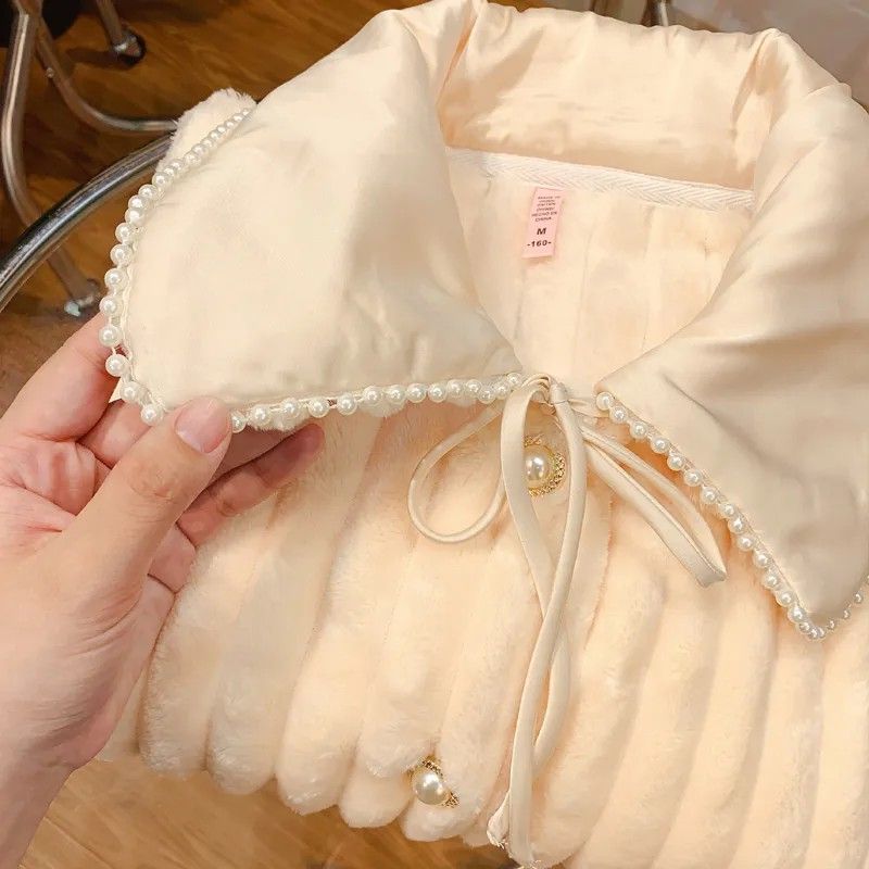 睡衣女士冬季珊瑚絨長袖加厚法蘭絨甜美可愛秋冬款加絨家居服套裝