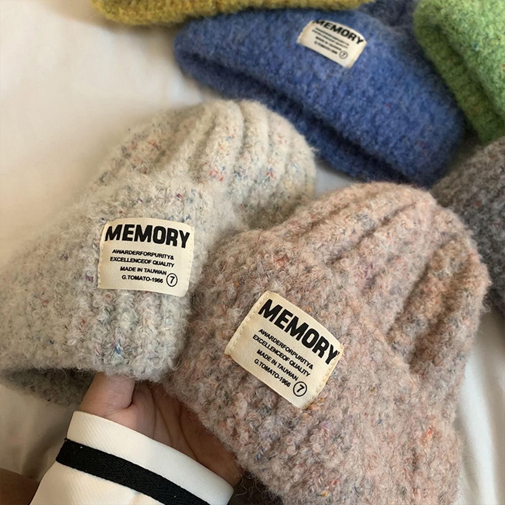 Korean Versatile Woolen Women's Autumn and Winter Warm Ear Protection Loose Knitted Show Face Small Big Headband_voghion.com