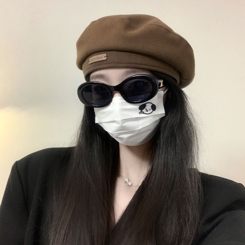 秋冬新品毛呢貝雷帽時尚英倫風畫家帽子復古百搭顯臉小蓓蕾帽男女