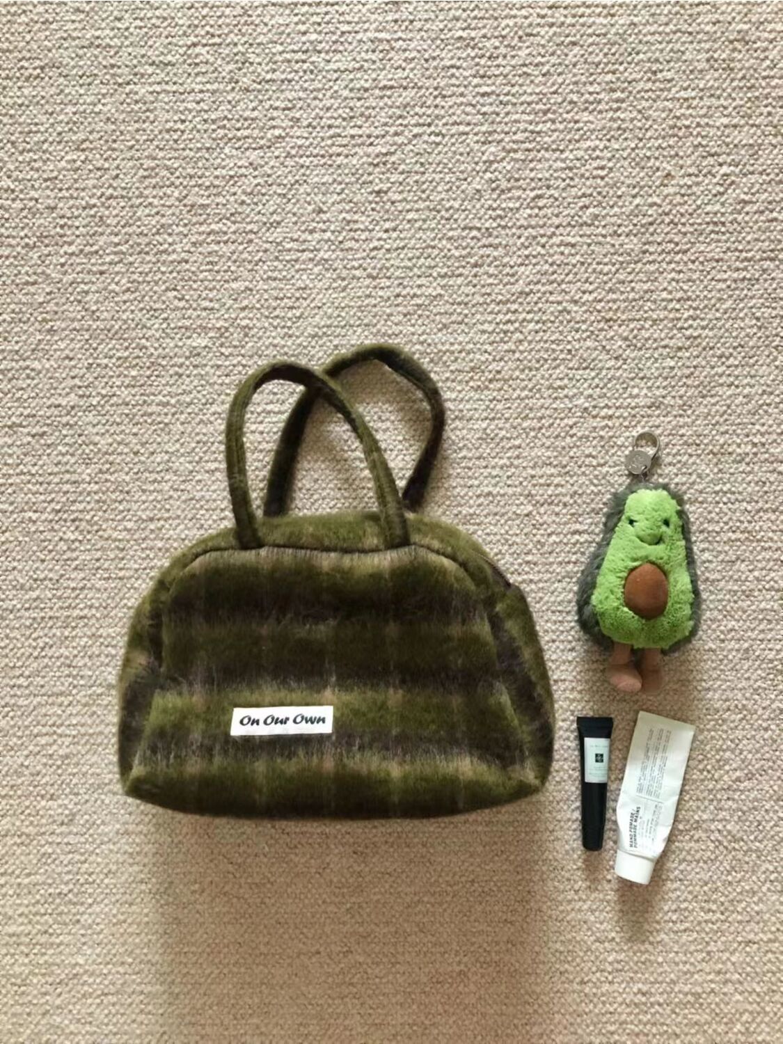 Autumn and Winter Vintage Woolen Handheld Bag 2023 New niche design Exquisite and Cute Boston Bag Handheld Bag Girl