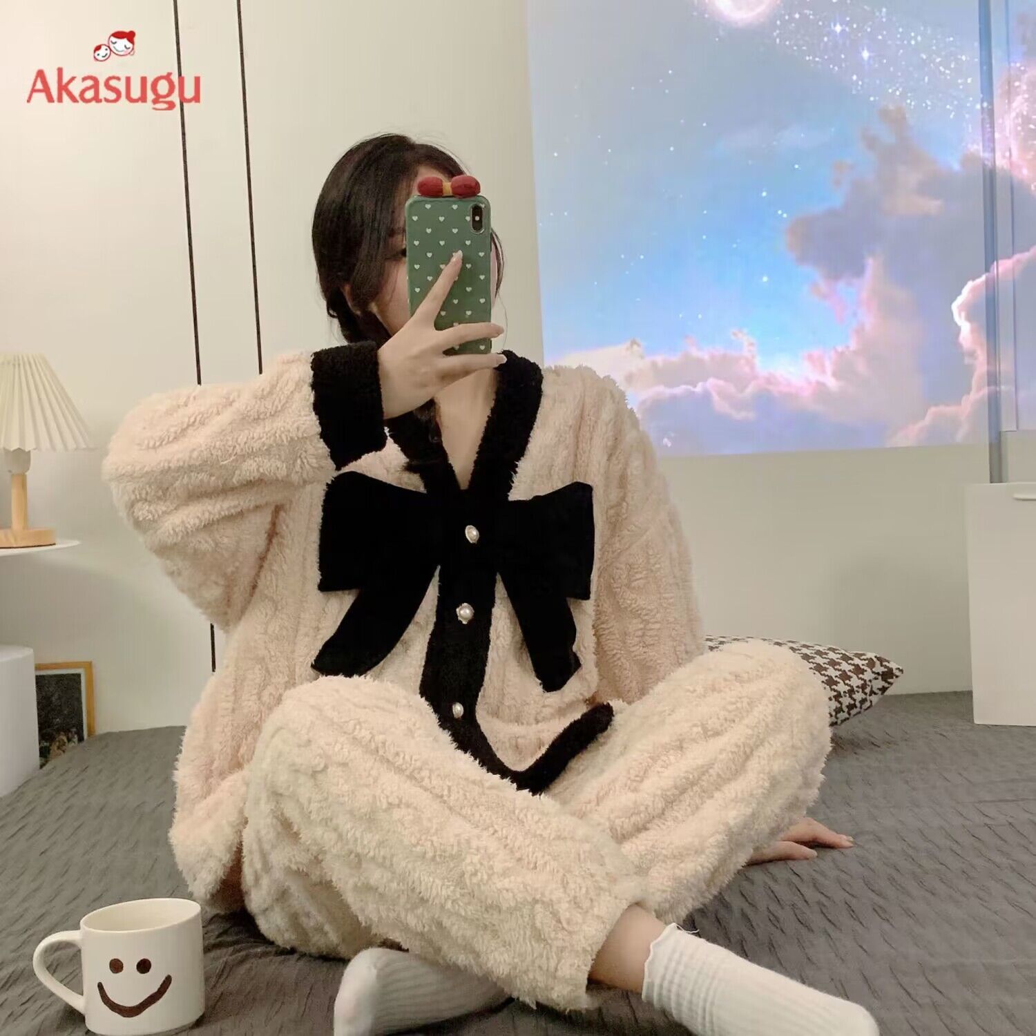 睡衣女士秋冬季加厚加絨珊瑚絨家居服2023年新款法蘭絨公主風套裝