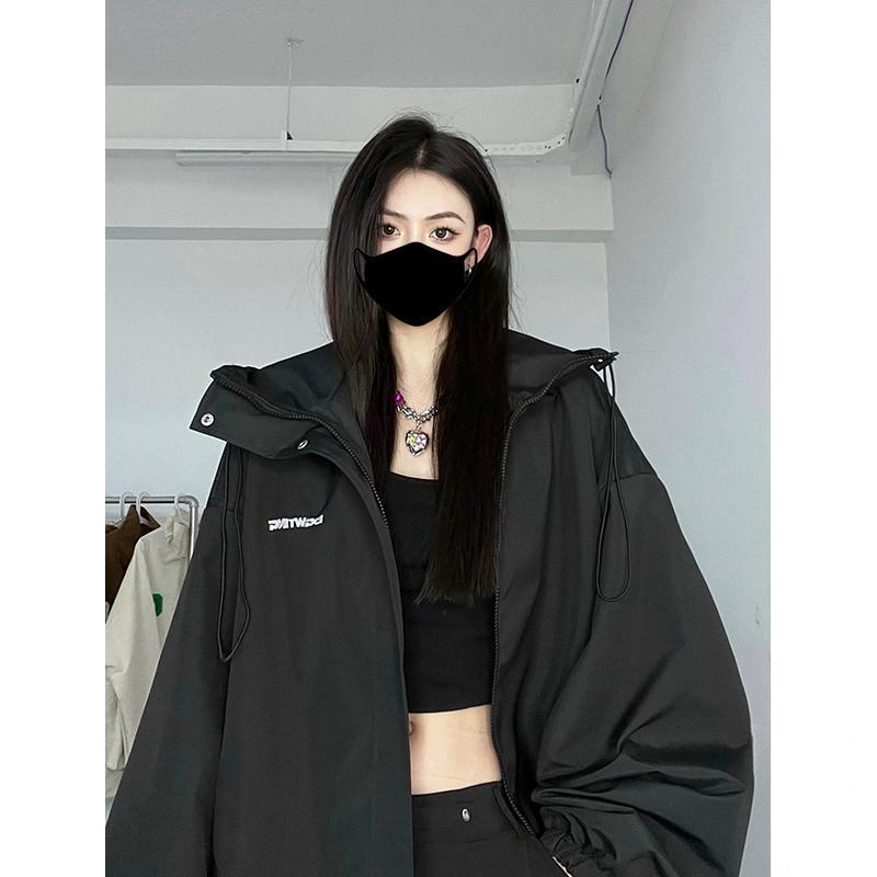 Black jacket jacket for women 2023 new popular oversize jacket outdoor sports design baseball uniform