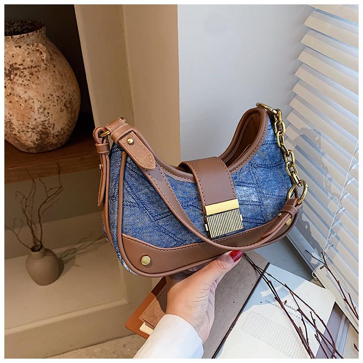 Luxuriöse Damentasche im klassischen Design. Neue modische Retro-All-in-One-Schulter- und Unterarm-Umhängetasche_voghion.com
