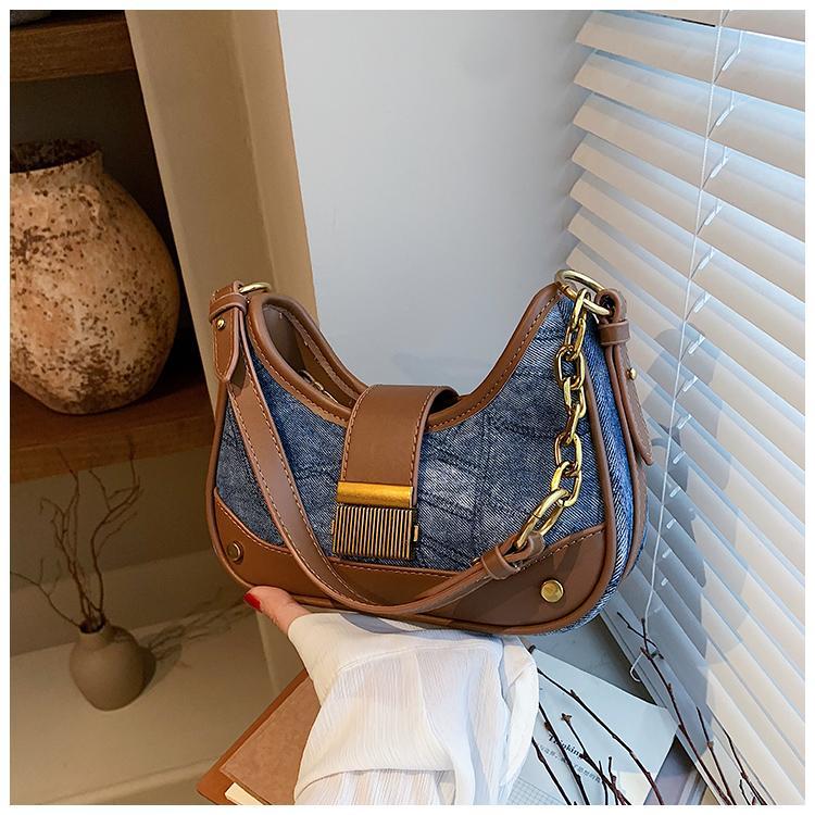 Luxuriöse Damentasche im klassischen Design. Neue modische Retro-All-in-One-Schulter- und Unterarm-Umhängetasche_voghion.com