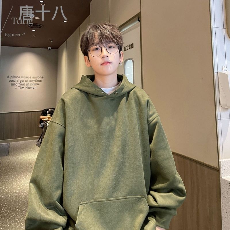 重磅連帽衛衣男秋季2023新款美式潮牌寬鬆休閒設計感百搭潮流外套