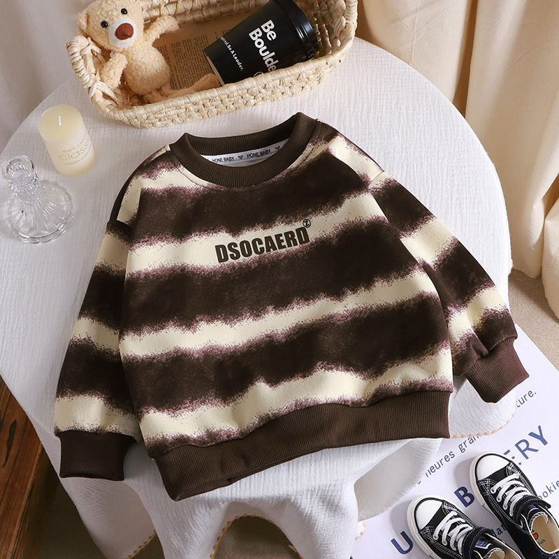 Boys spring and autumn boys medium and large children's clothing Internet celebrity fashionable Korean sweatshirt casual sports top