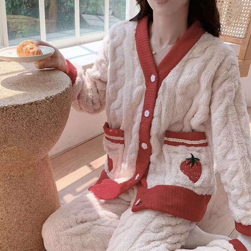 睡衣女冬季珊瑚絨2023年新款秋冬款高級感保暖公主風加厚家居服